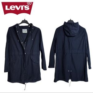 NWT Levis Women’s Field Military Jacket Navy Blue